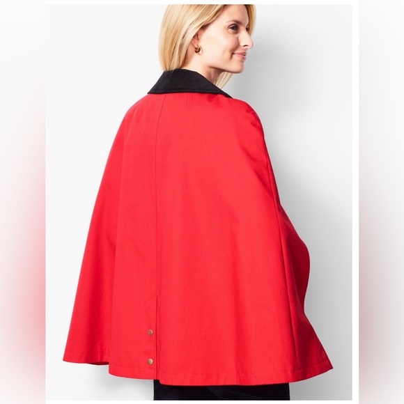 Talbots Donegal Funnel Neck Zip Red Cape - Picture 2 of 9